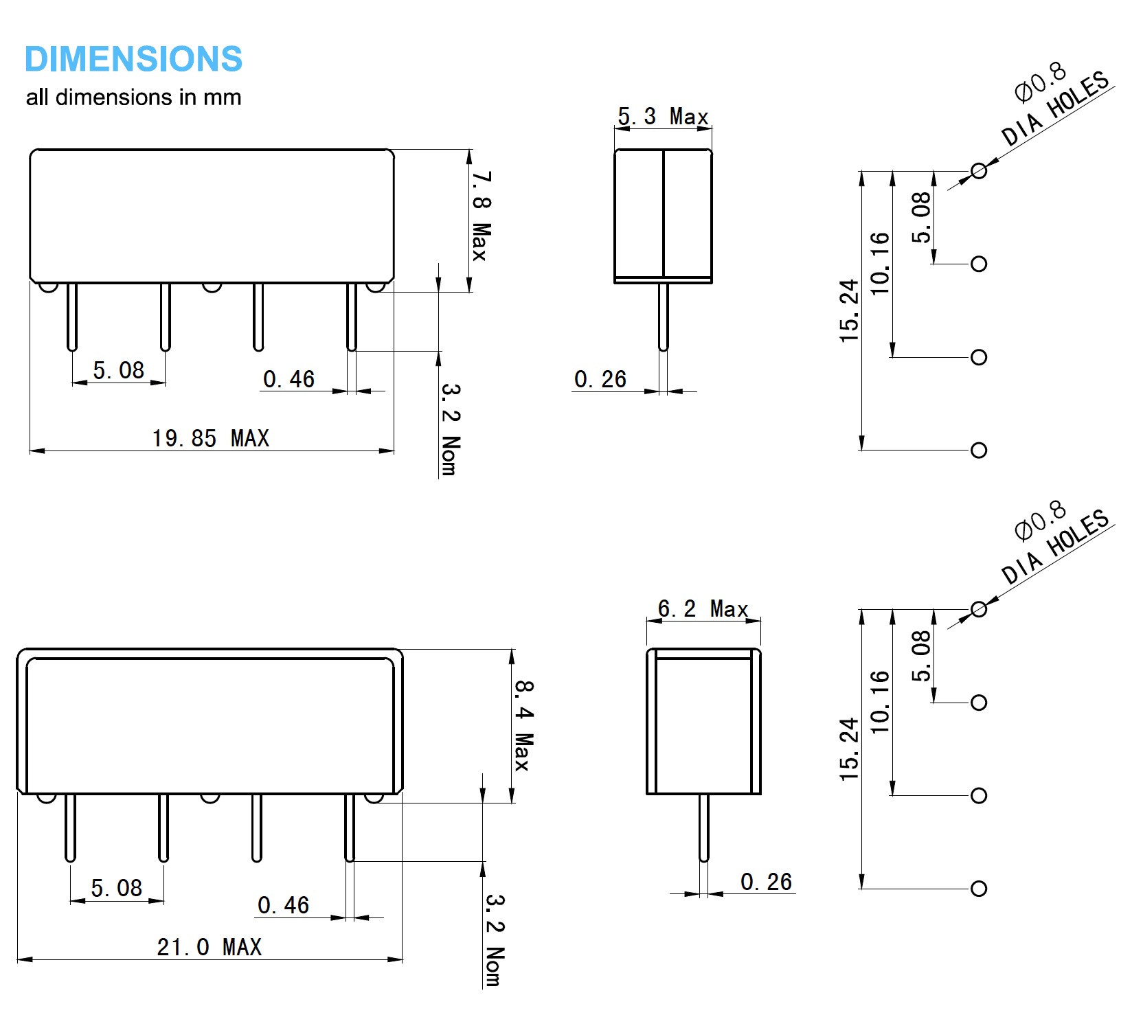 200V Reed Relay - SHR Electronic - Misensor MiRelay